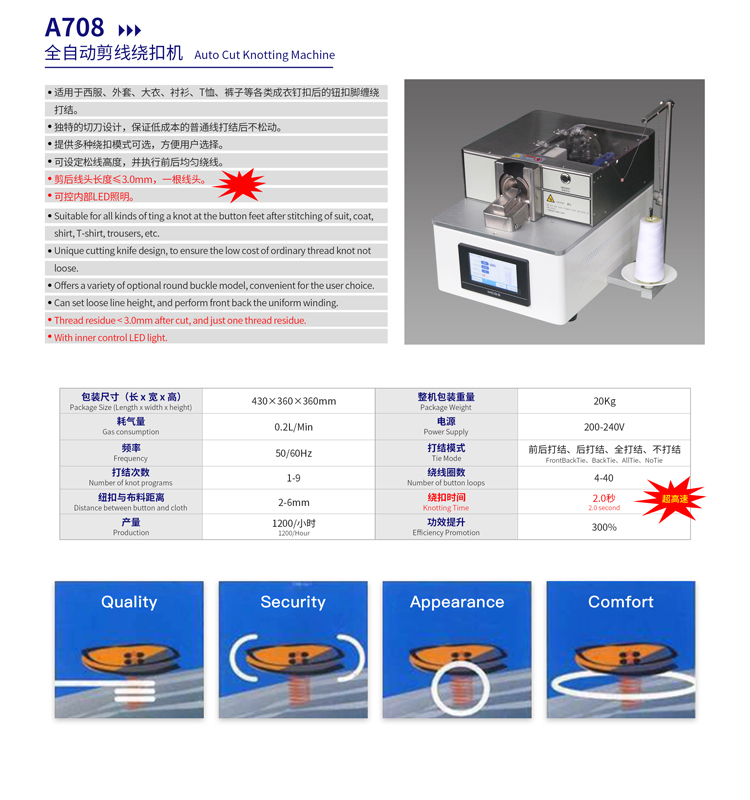 全自动剪线绕扣机 A708(图1)